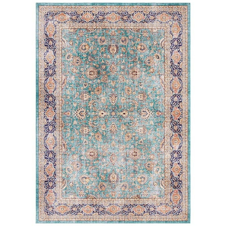 Vloerkleed Maschad - Turquoise 150x80cm - - Dekbed-Discounter.nl Vloerkleed Maschad - Turquoise 150x80cm - - Dekbed-Discounter.nl afbeelding