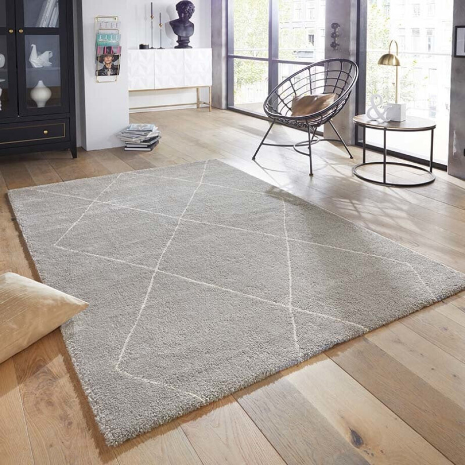Vloerkleed Massy - Grijs 150x80cm - - Dekbed-Discounter.nl afbeelding 