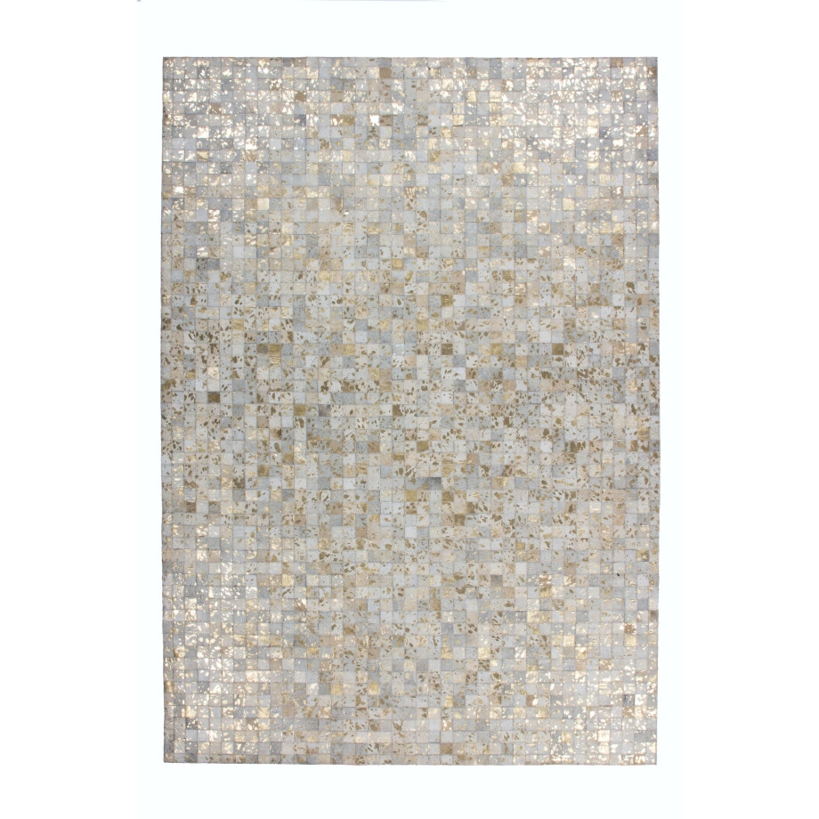 Vloerkleed Metallic handgemaakt leer | Forte Collection afbeelding 1