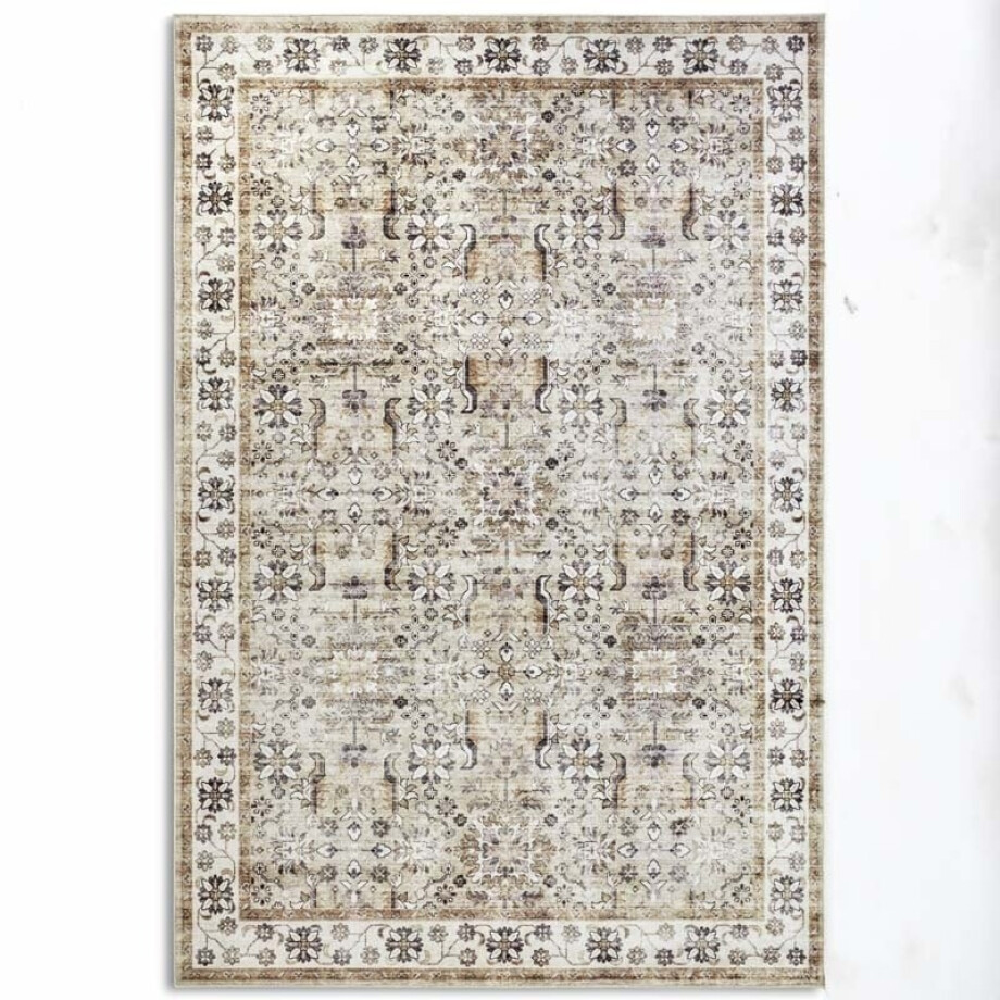 Vloerkleed Saveh - Creme Goud 150x80cm - - Dekbed-Discounter.nl afbeelding 
