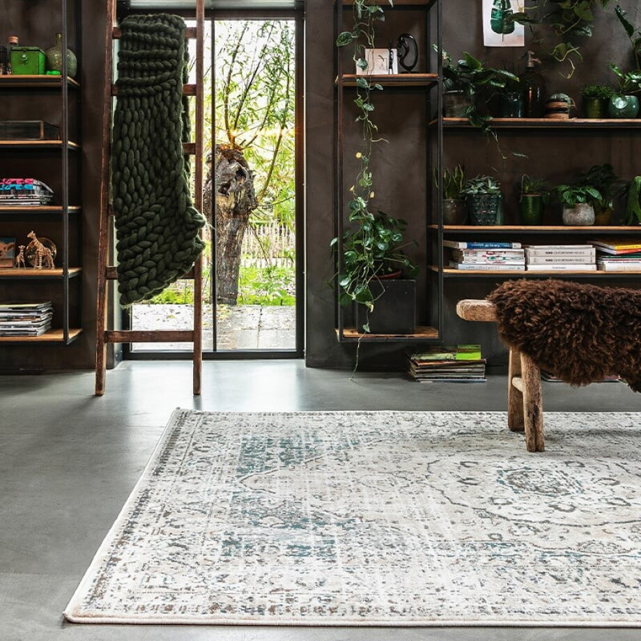 Vloerkleed Vintage Medallion - 160x240 Cm - Petrol 240x160cm - Polypropyleen - Dekbed-Discounter.nl Vloerkleed Vintage Medallion - 160x240 Cm - Petrol 240x160cm - Polypropyleen - Dekbed-Discounter.nl afbeelding 1