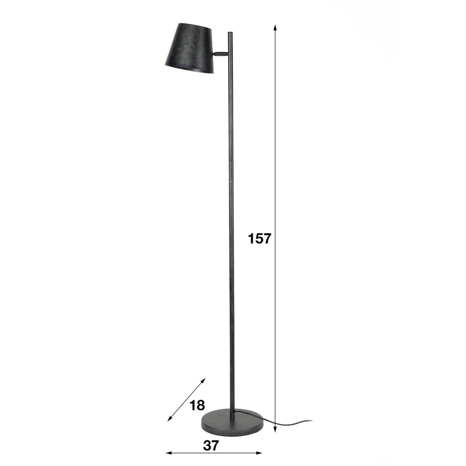 Vloerlamp Class 157 cm hoog in Charcoal afbeelding 1