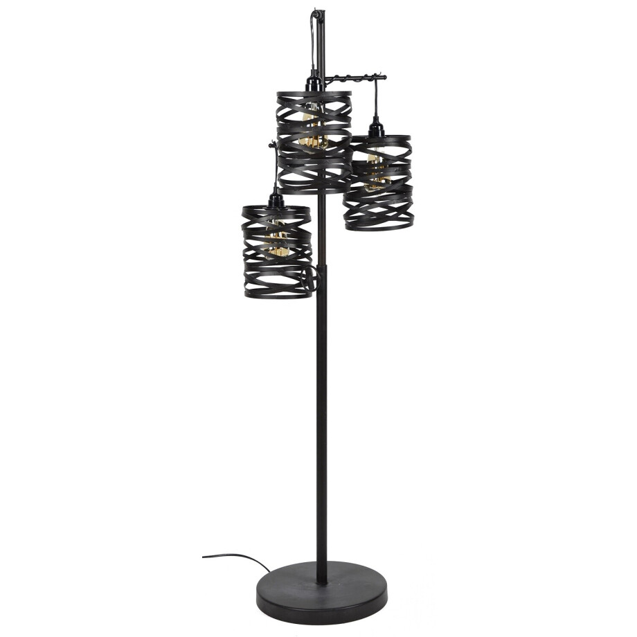 Vloerlamp Twister 150 cm hoog in slate grijs afbeelding 1