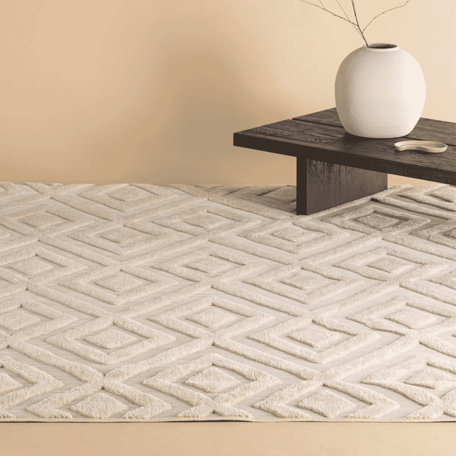 Nohr Vloerkleed 'Rondale' 200 x 290cm, kleur Beige afbeelding 1