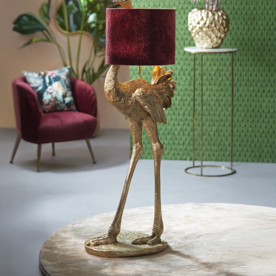 Light & Living Vloerlamp 'Ostrich' 147cm, kleur Antiek Brons afbeelding 1
