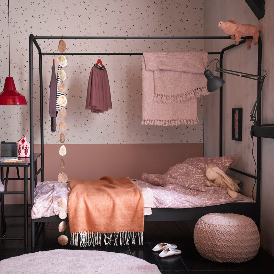 vtwonen Hemelbed 'Bunk' 90 x 200cm, kleur Zwart vtwonen Hemelbed 'Bunk' 90 x 200cm, kleur Zwart afbeelding 1