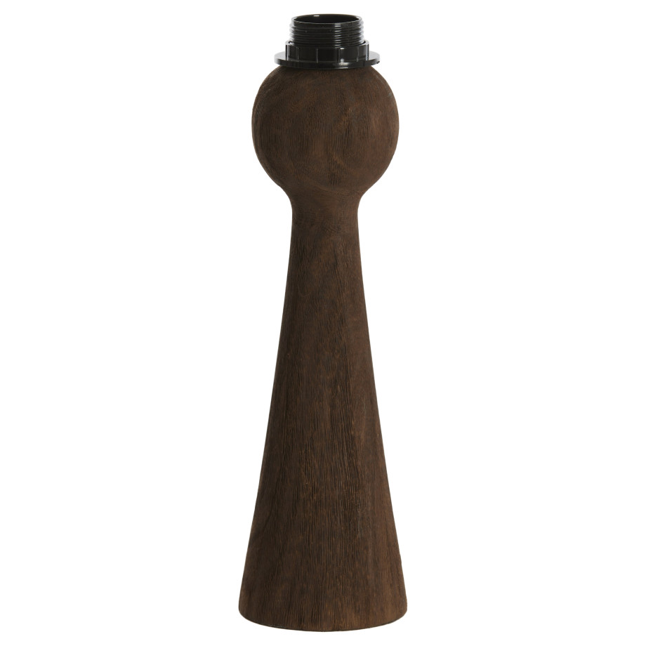 Light & Living Tafellamp 'Festina' Mangohout, 33cm, kleur Donkerbruin (excl. kap) afbeelding 1