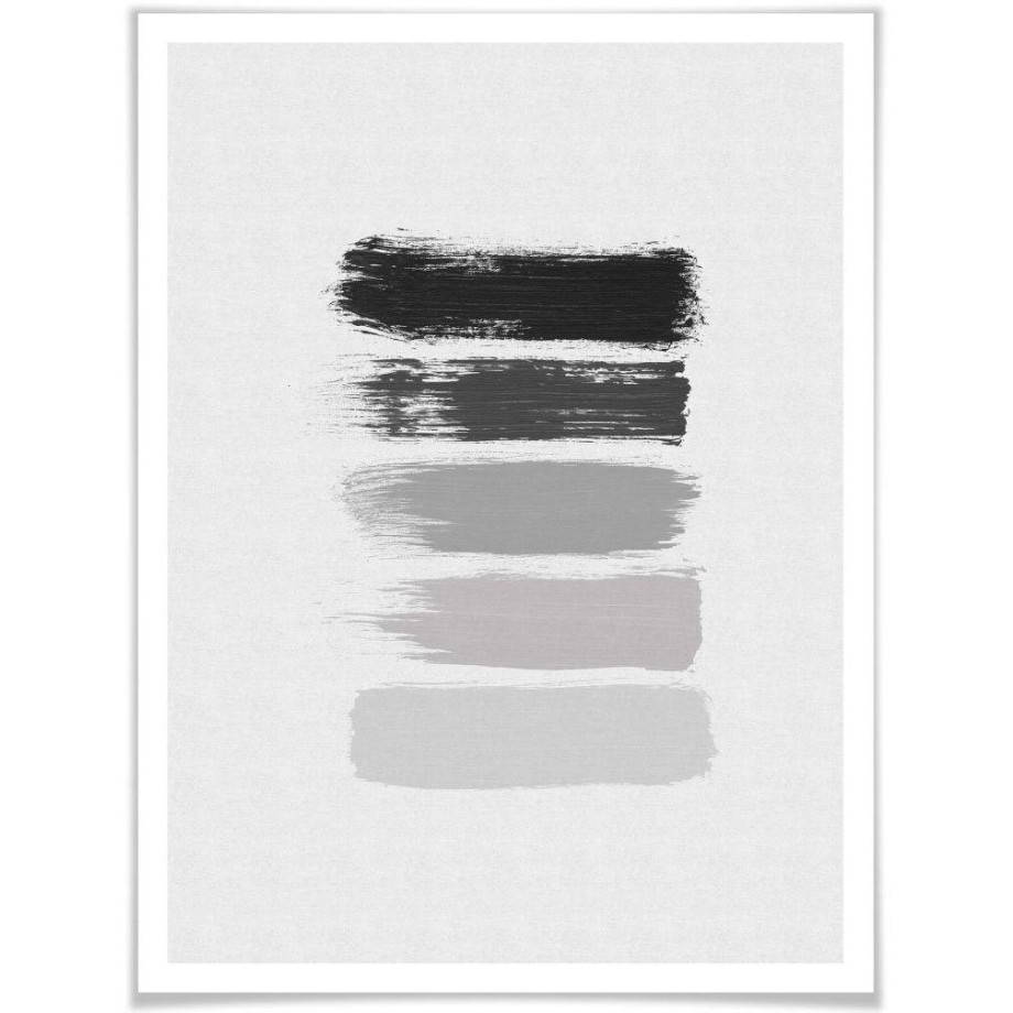 Wall-Art Poster 50 Shades of Grey zwart grijs (1 stuk) afbeelding 1