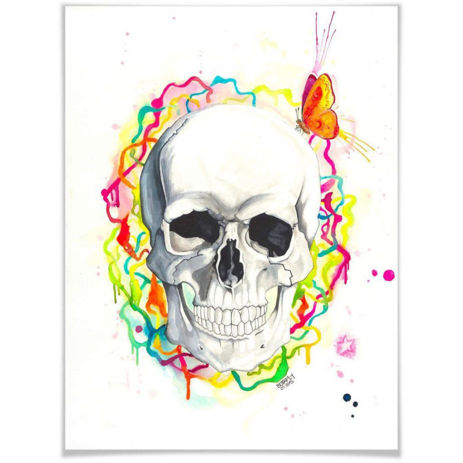 Wall-Art Poster Skull Poster zonder lijst (1 stuk) afbeelding 1