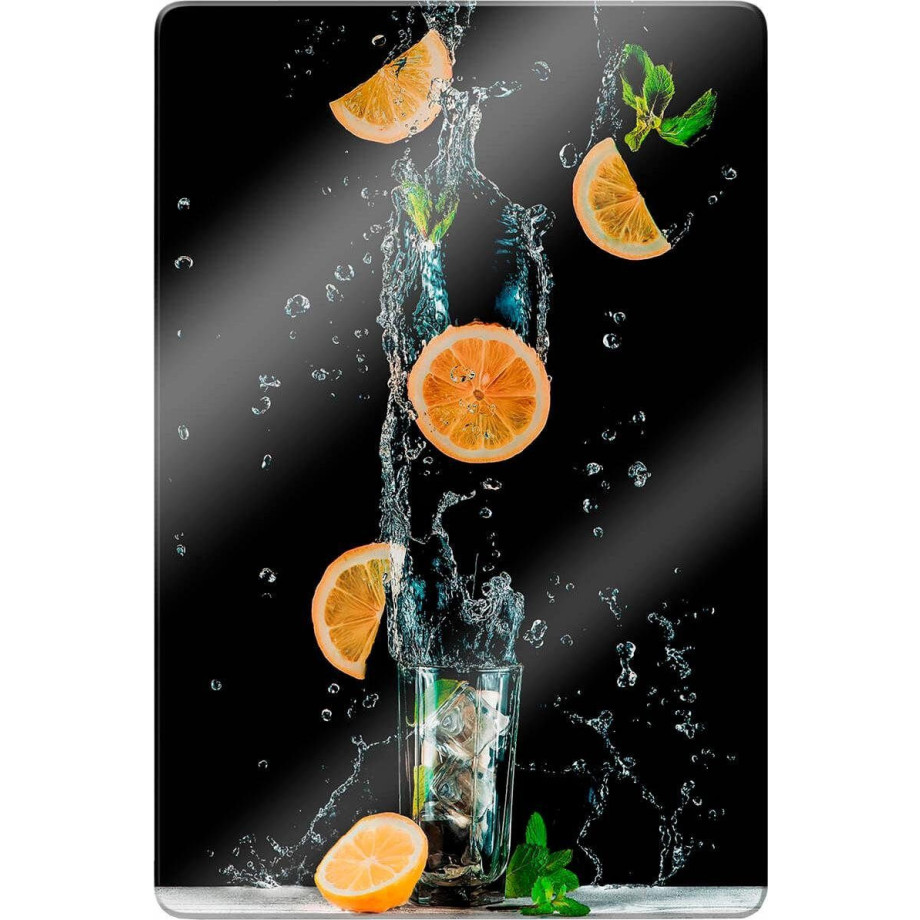 Wall-Art Print op glas Belenko - Splashing Lemonade (set) afbeelding 1