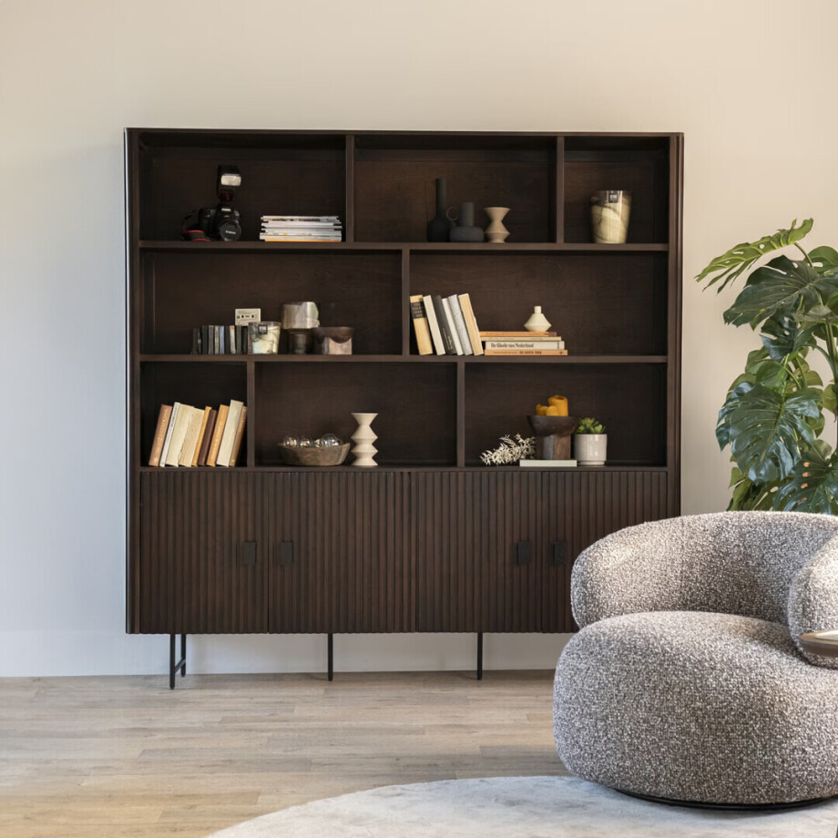 Eleonora Wandkast 'Remi' Mangohout, 200 x 200cm, kleur Bruin afbeelding 1