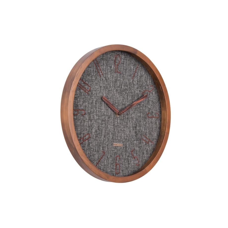 Wandklok Canvas melange | KARLSSON afbeelding 1