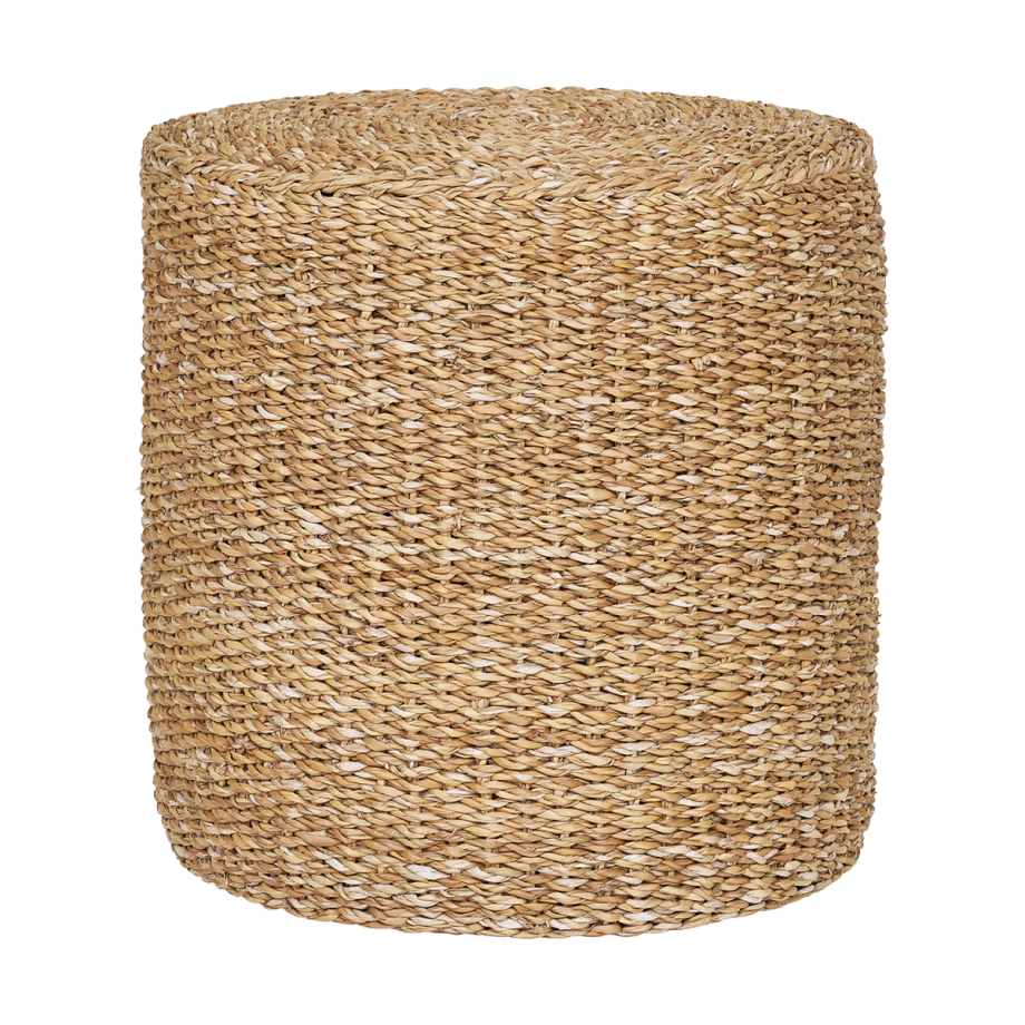 Ward ronde poef van zeegras naturel - Ø 40 cm Ward ronde poef van zeegras naturel - Ø 40 cm afbeelding 1