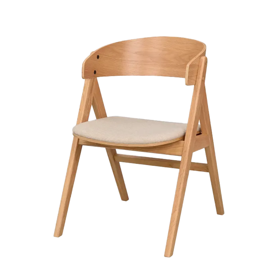 Waterton houten eetkamerstoel beige Waterton houten eetkamerstoel beige afbeelding 1