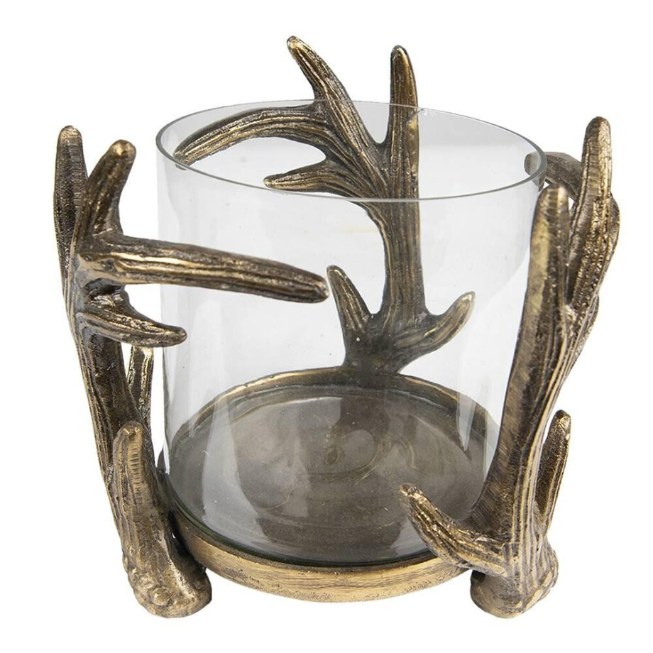Waxinelichthouder Deer | Clayre & Eef afbeelding 1