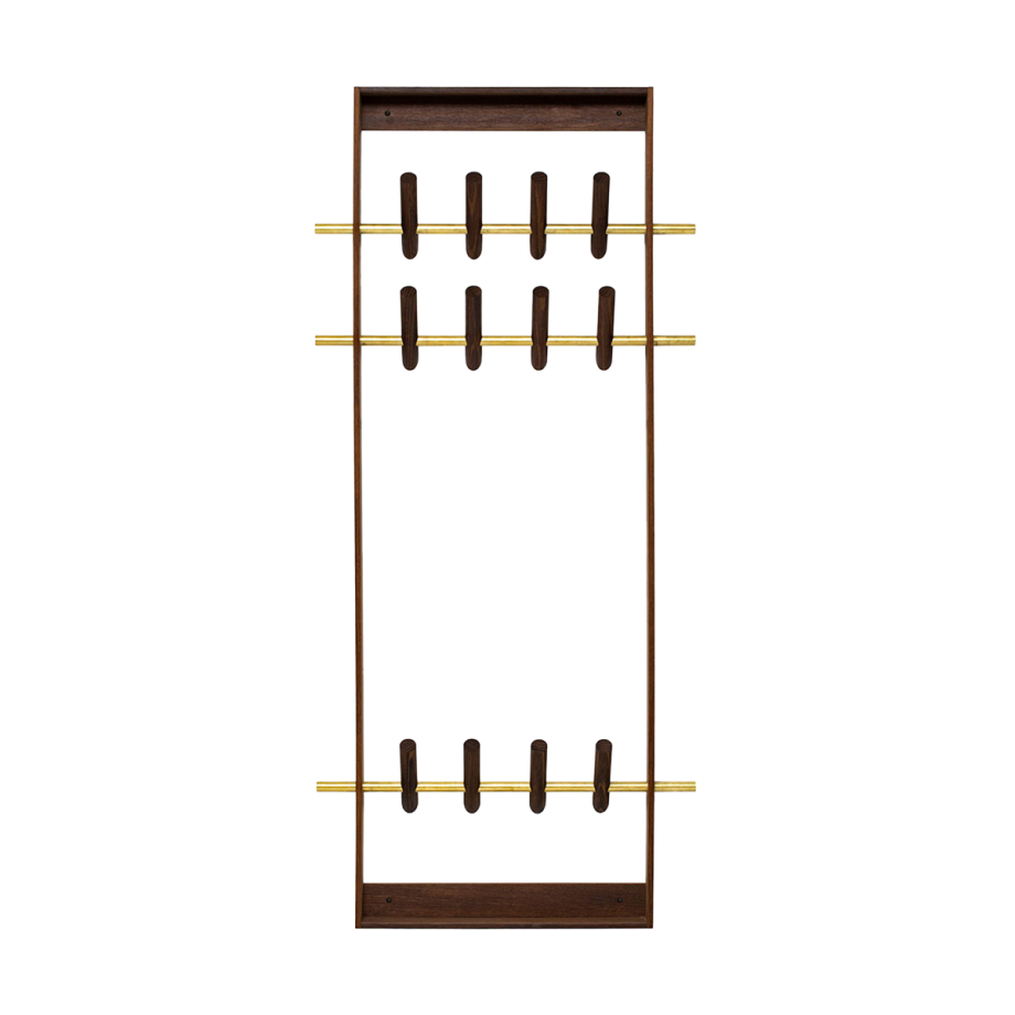 Coat frame - Gerookt eikenhouten kapstok - H150 x B53 x D7 cm Coat frame - Gerookt eikenhouten kapstok - H150 x B53 x D7 cm afbeelding 1