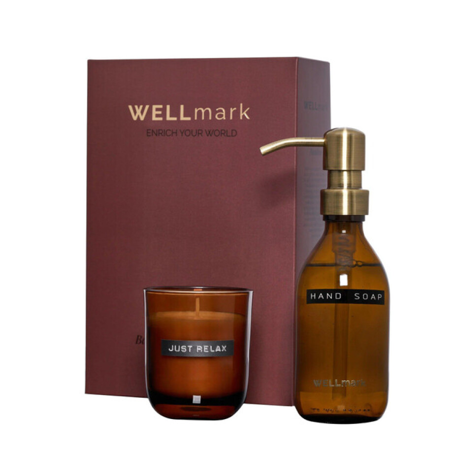 Wellmark Discover giftset - handzeep en geurkaars - bamboo - bruin glas 8720828222799 Wellmark Discover giftset - handzeep en geurkaars - bamboo - bruin glas 8720828222799 afbeelding 1
