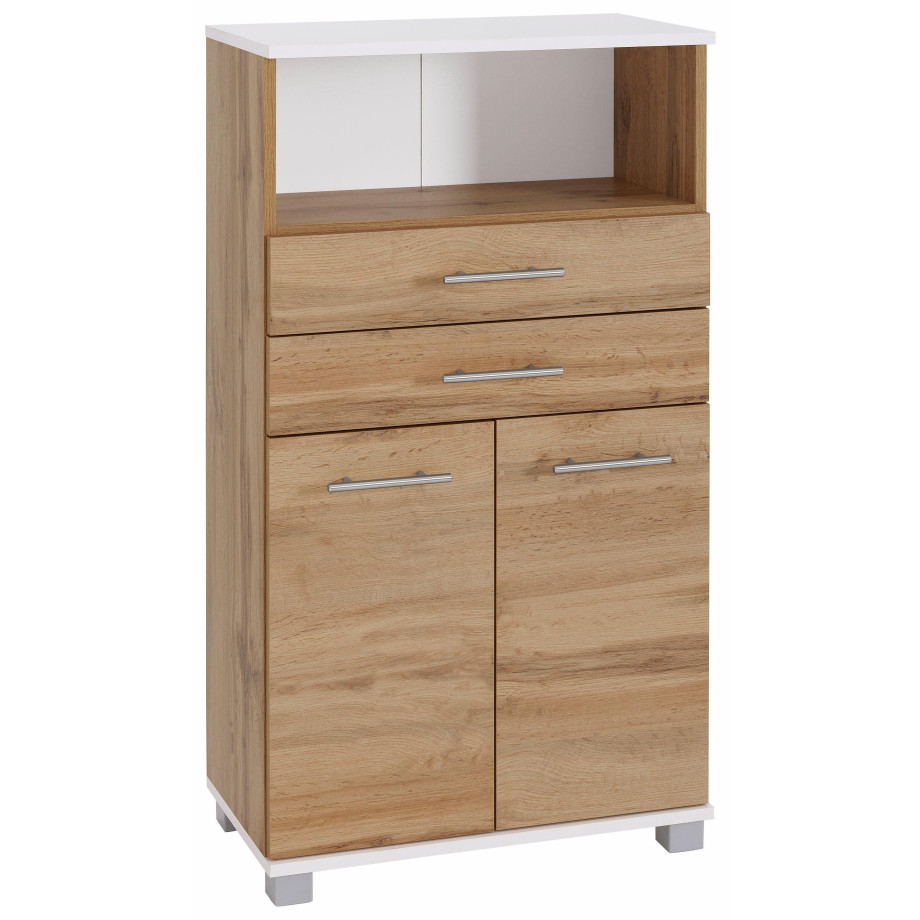 welltime Halfhoge kast Emmi, breedte 59 cm 2 deuren, metalen beslag afbeelding 1