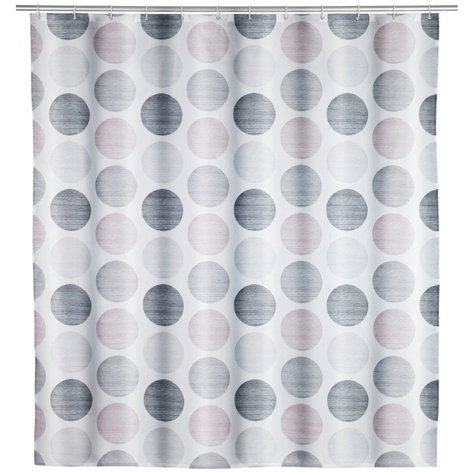 WENKO Douchegordijn Pastel Dots Hoogte 200 cm, met stippen-patroon afbeelding 1