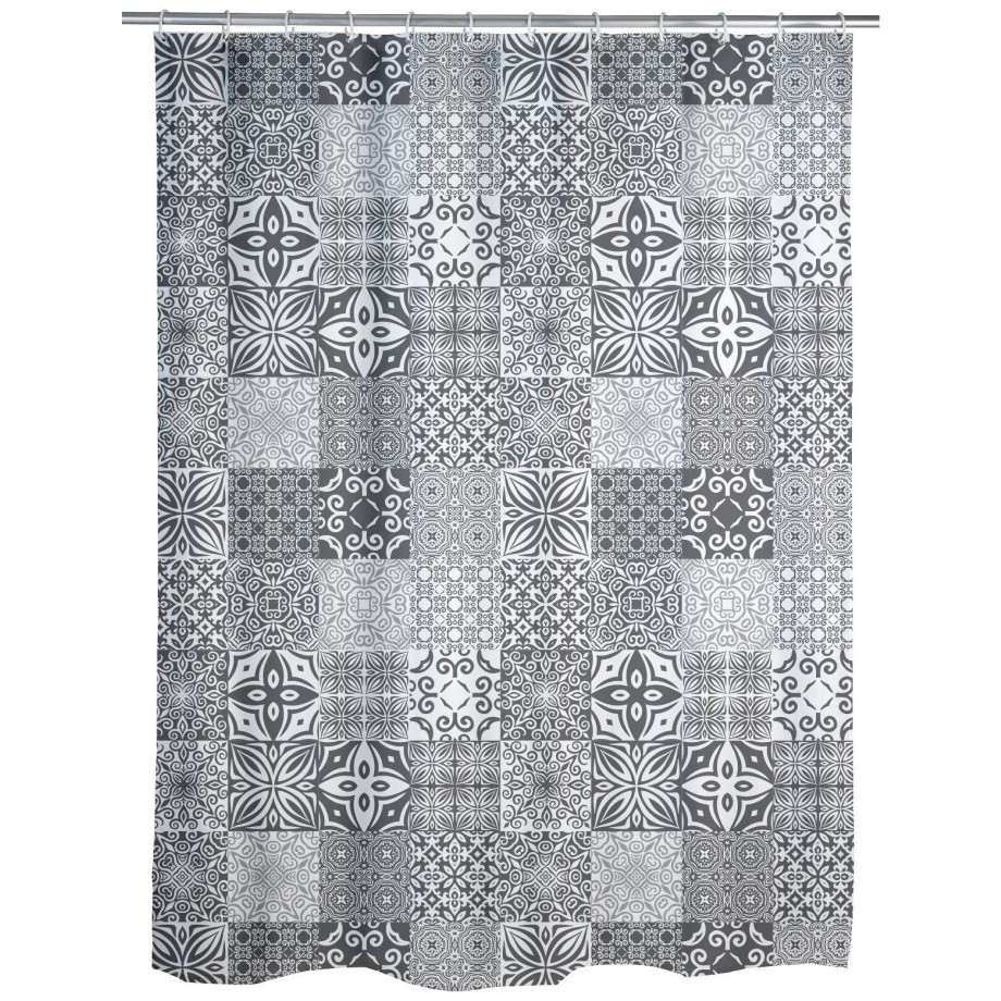 WENKO Douchegordijn Portugal Hoogte 200 cm, textiel (polyester) afbeelding 1