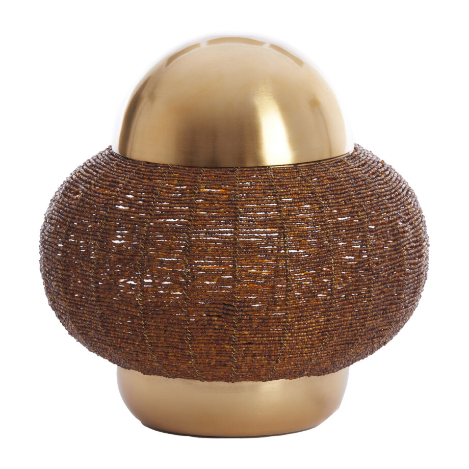 Light & Living Tafellamp 'Cetara' Kralen, 33cm, kleur Bruin/Brons Light & Living Tafellamp 'Cetara' Kralen, 33cm, kleur Bruin/Brons afbeelding 1