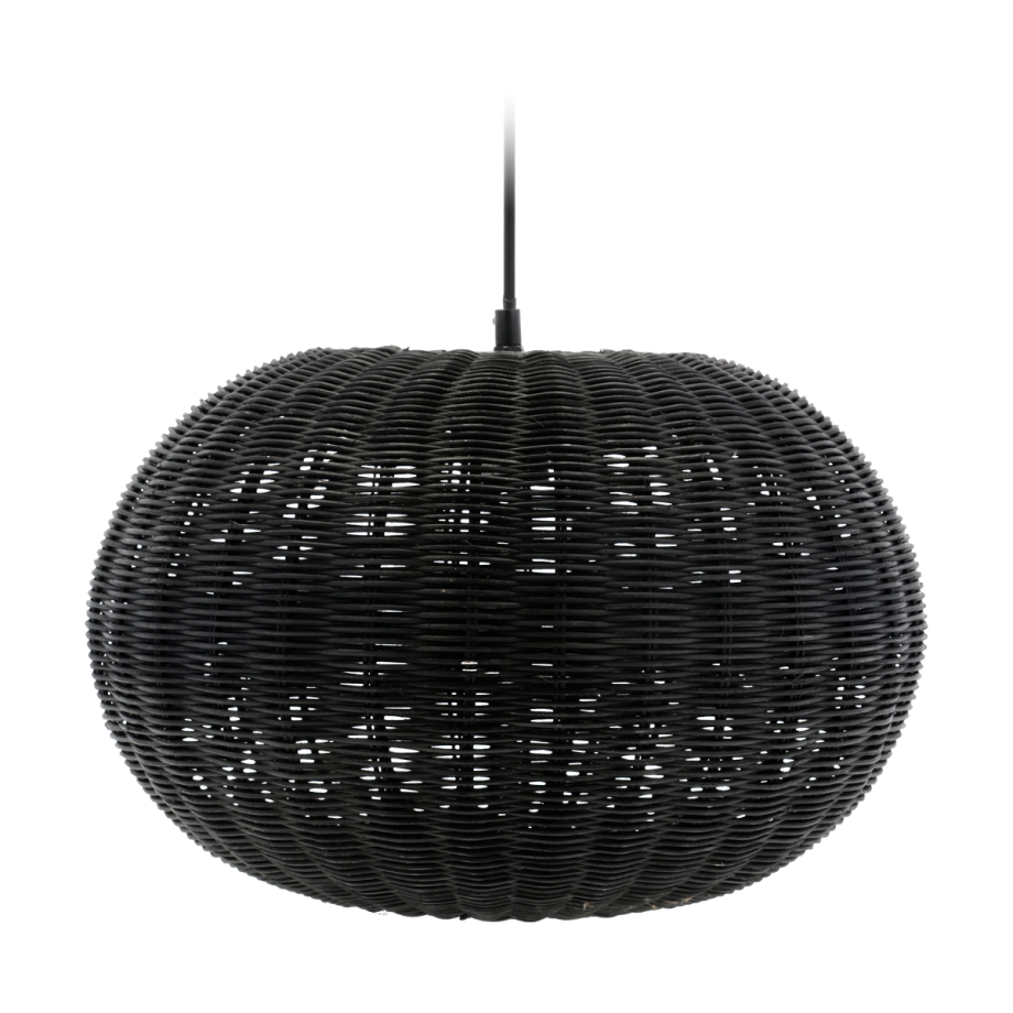 Werna rattan hanglamp zwart - 40,5 x 25 cm Werna rattan hanglamp zwart - 40,5 x 25 cm afbeelding 1