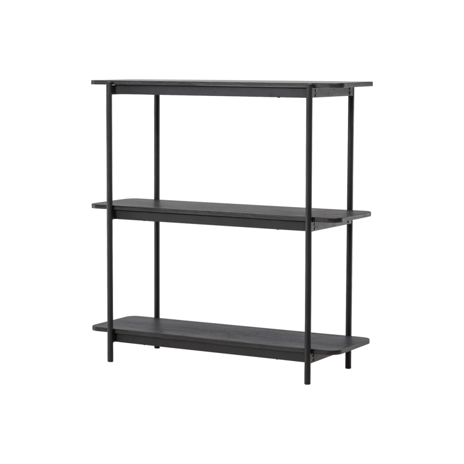 Werner houten boekenkast zwart - 120 x 120 cm Werner houten boekenkast zwart - 120 x 120 cm afbeelding 1