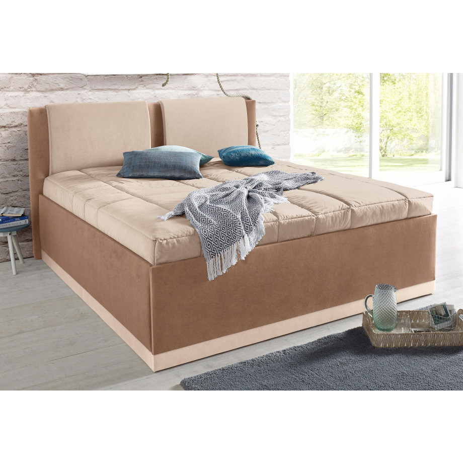 Westfalia Polsterbetten Gestoffeerd bed met bedkist en sprei afbeelding 1