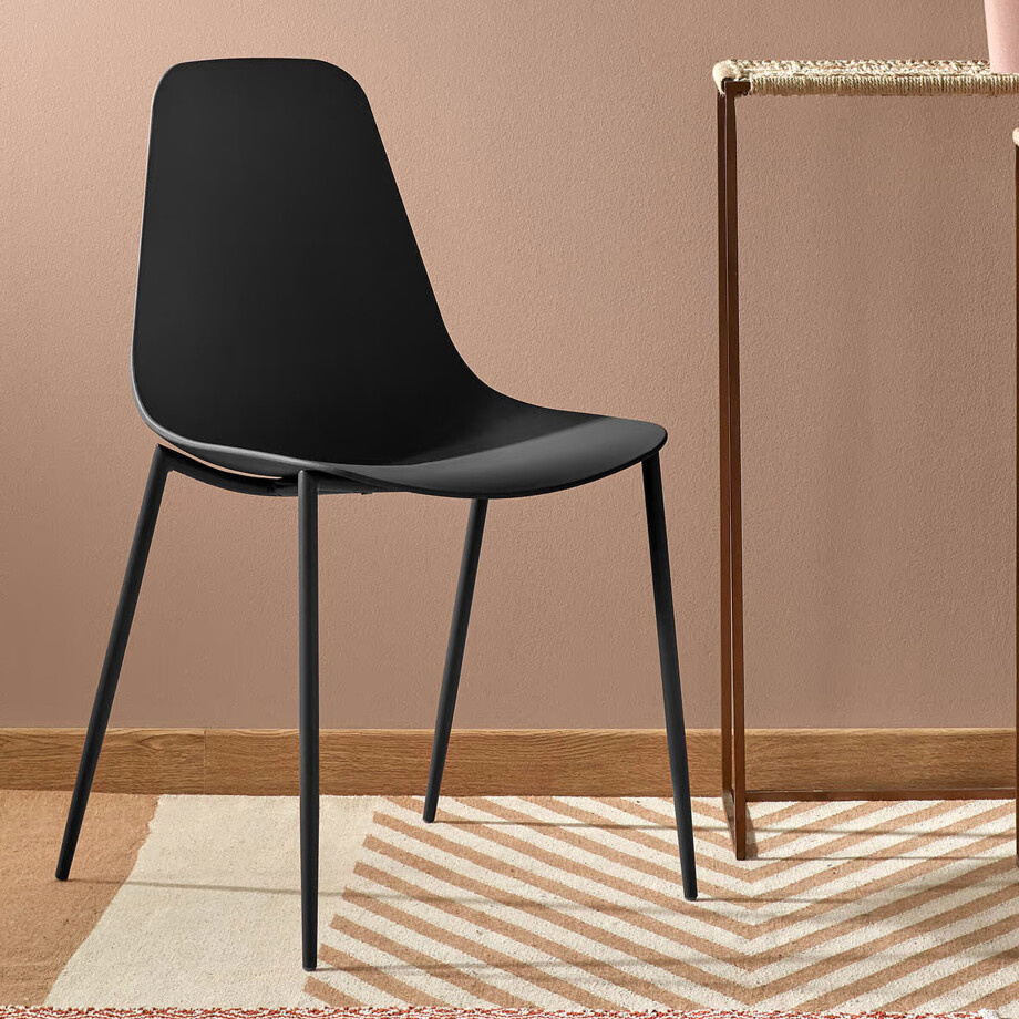 Kave Home Eetkamerstoel 'Whatts' kleur zwart afbeelding 1