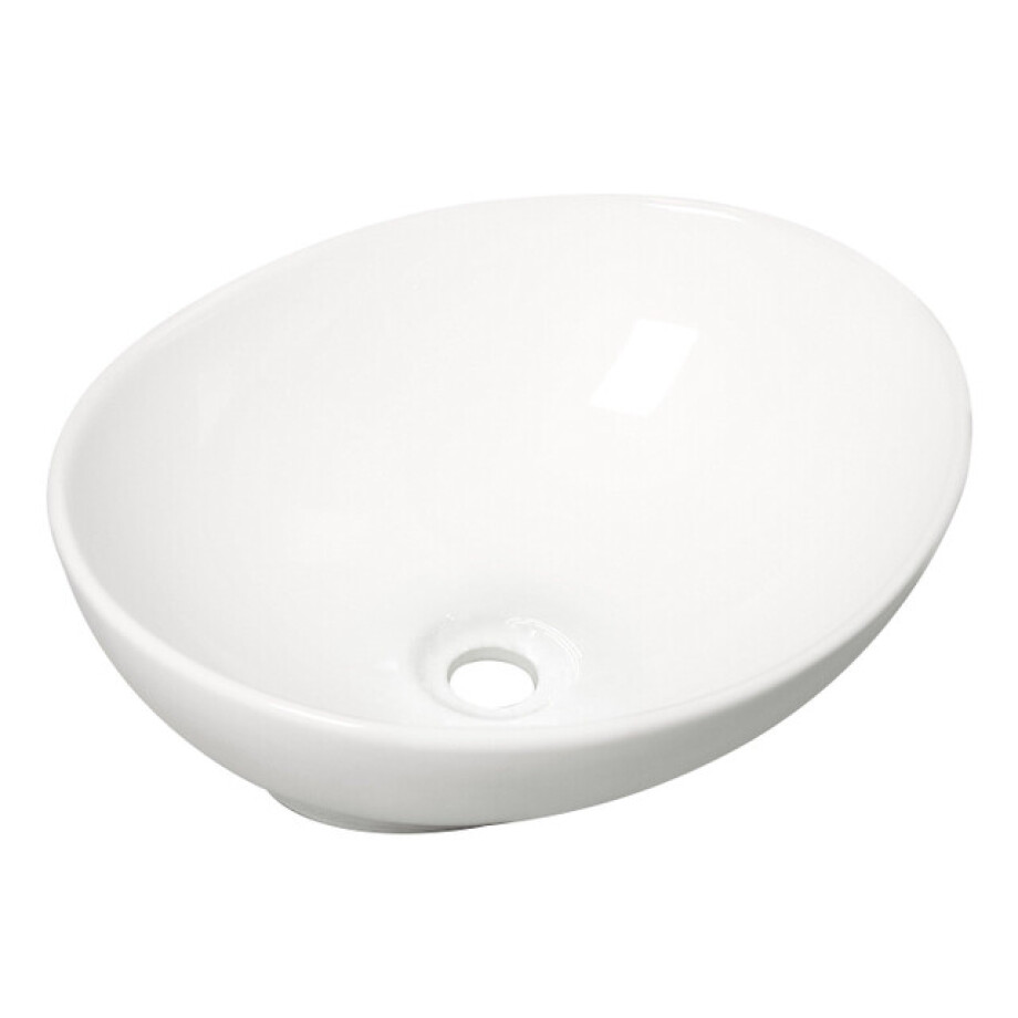 Wiesbaden Barco waskom ovaal 40 x 33 x 14,5 cm keramiek glans wit 32.3411 Wiesbaden Barco waskom ovaal 40 x 33 x 14,5 cm keramiek glans wit 32.3411 afbeelding 1