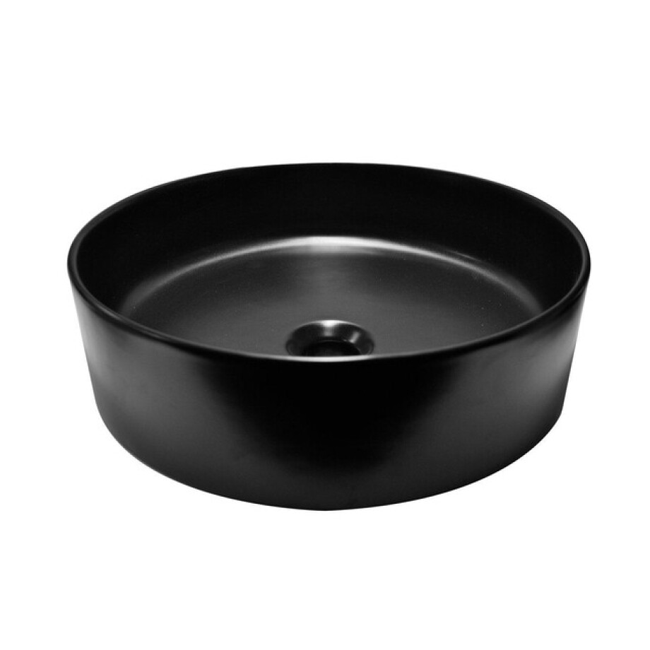 Wiesbaden Link waskom rond 40x12 cm keramiek mat zwart 32.3423 Wiesbaden Link waskom rond 40x12 cm keramiek mat zwart 32.3423 afbeelding 1