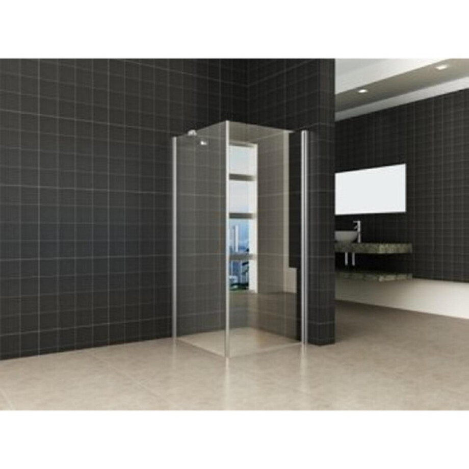 Wiesbaden Salone cabine met 1 draaideur 1000 x 1000 x 2000 x 8 mm nano helder glas/chroom 20.3841 afbeelding 1