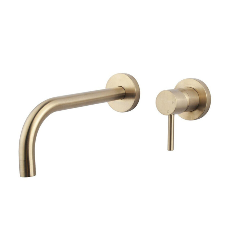 Wiesbaden Slim afbouwdeel eenhendel wastafelkraan met coldstart geborsteld messing 29.7163 afbeelding 1