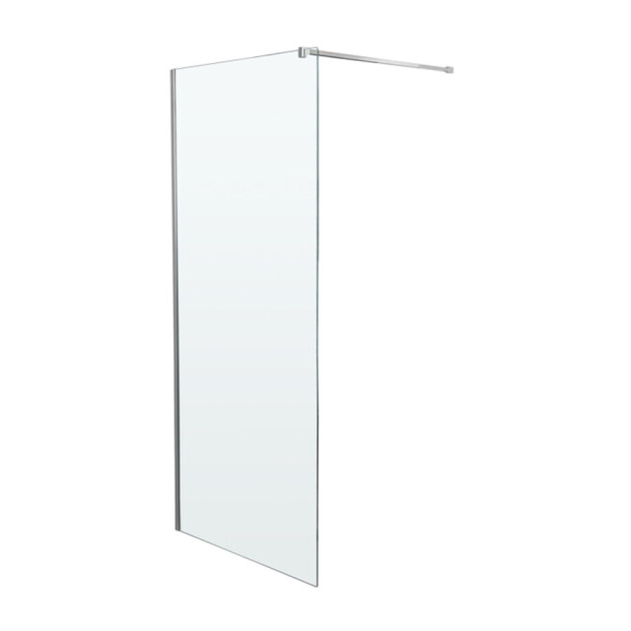 Wiesbaden Slim inloopdouche met RVS profiel en stabilisatiestang 90x200cm 8mm helder glas sw203908/sw203912 Wiesbaden Slim inloopdouche met RVS profiel en stabilisatiestang 90x200cm 8mm helder glas sw203908/sw203912 afbeelding 1