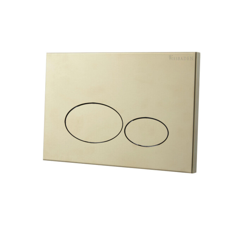 Wiesbaden X32 Metal drukplaat voor inbouwreservoir geborsteld messing 32.4675 afbeelding 1