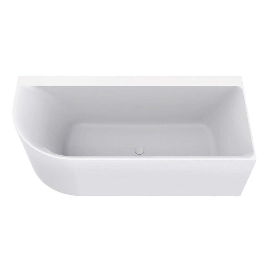 Wiesbaden Zenn hoekbad rechts 180x80 cm acryl glans wit met waste glans wit 21.3673 afbeelding 1
