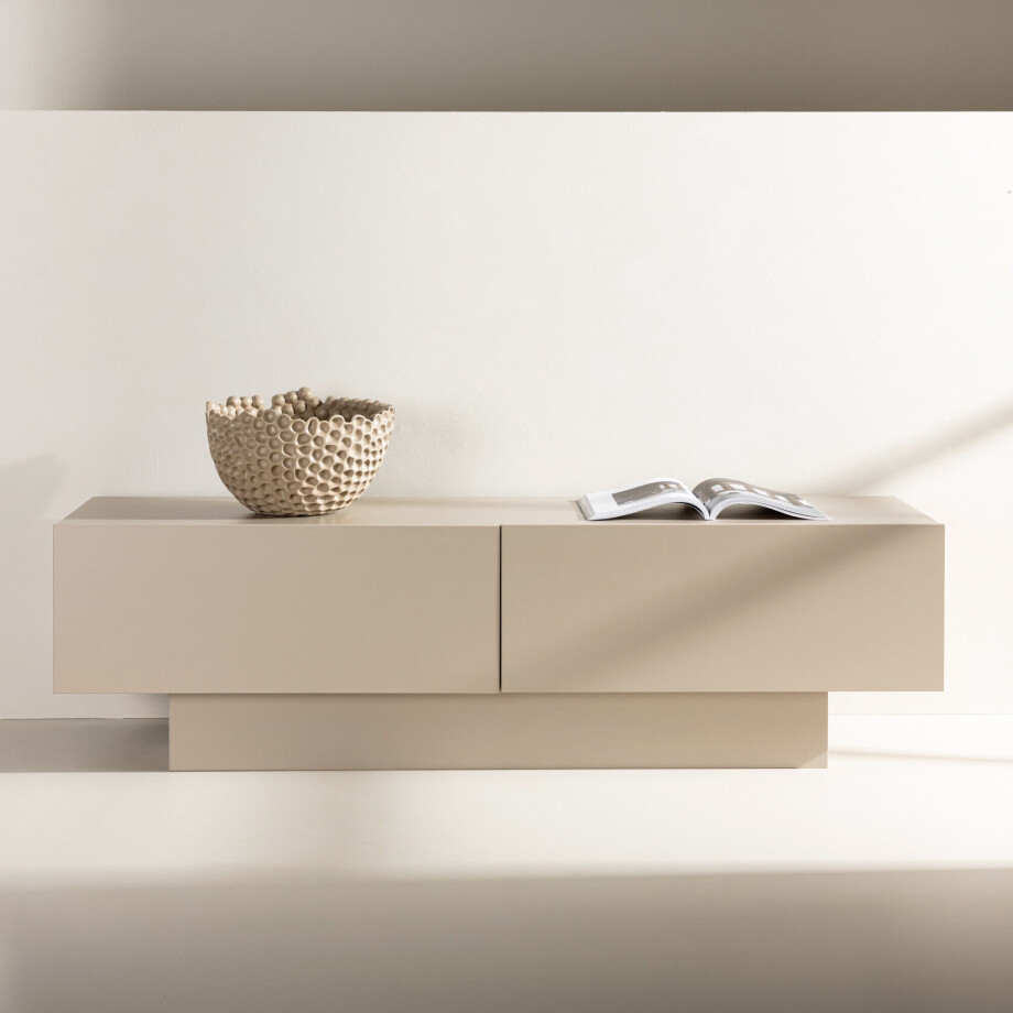 Nohr TV-meubel 'Willam' met 2 kleppen, 160cm, kleur Beige afbeelding 1