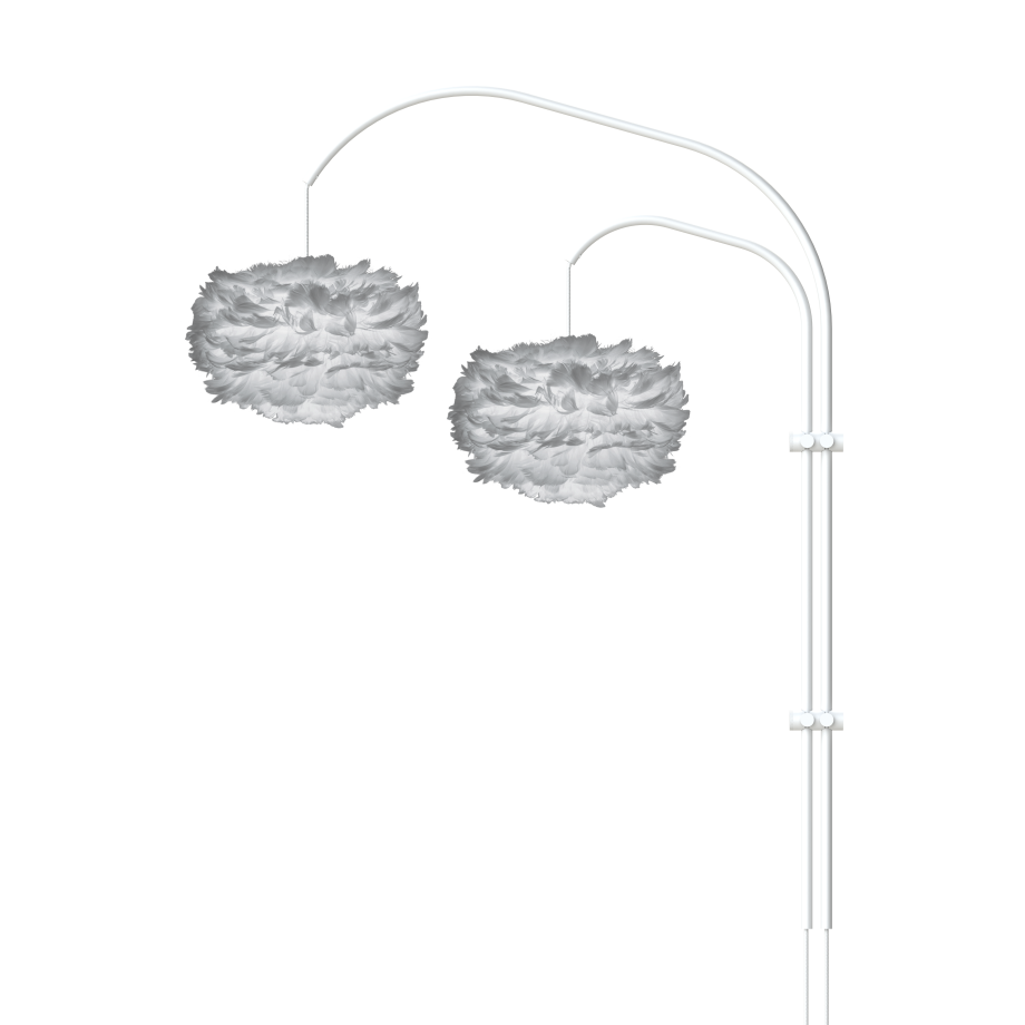 Willow Wall double white wandlamp met eos mini light grey Willow Wall double white wandlamp met eos mini light grey afbeelding 1