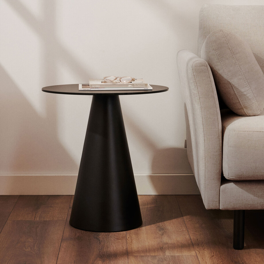 Kave Home Ronde Bijzettafel 'Wilshire' 50cm, kleur Zwart afbeelding 1