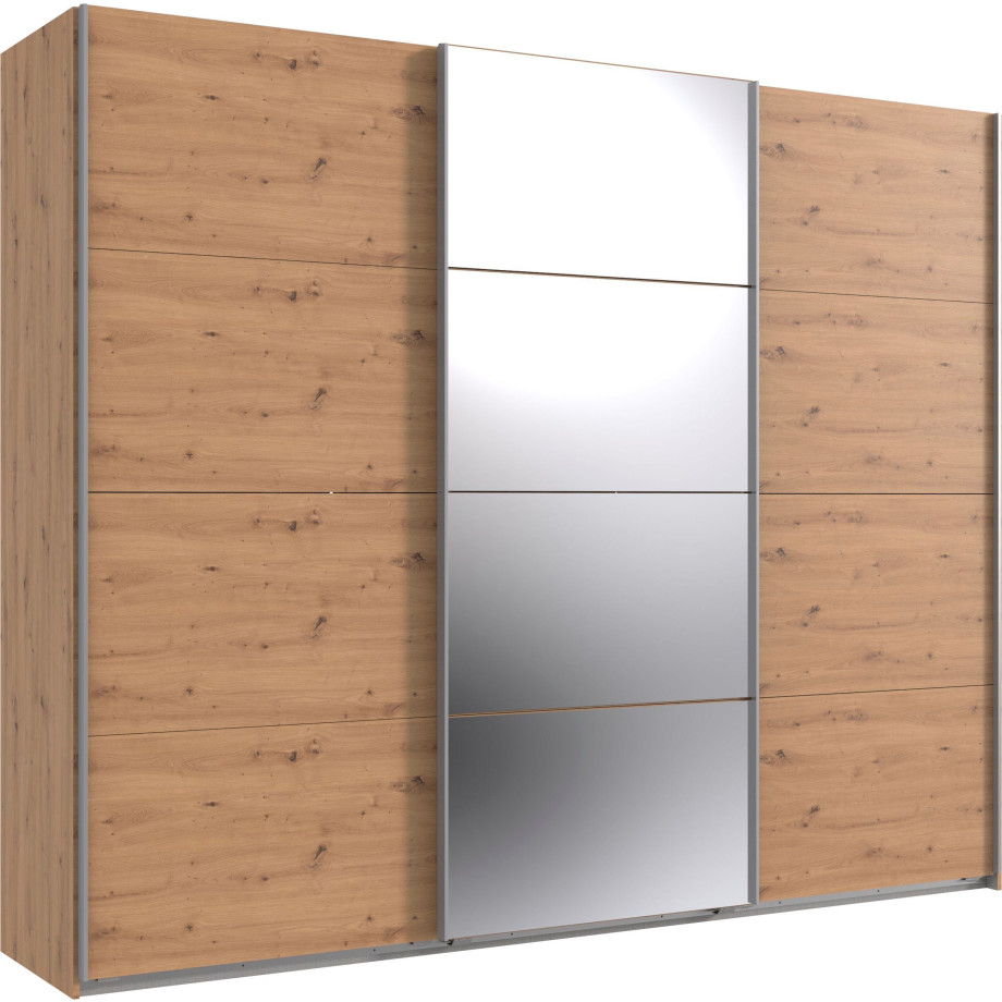 Wimex Zweefdeurkast Norderstedt Inclusief 2 stoffen dozen en 2 extra planken, met spiegel afbeelding 1
