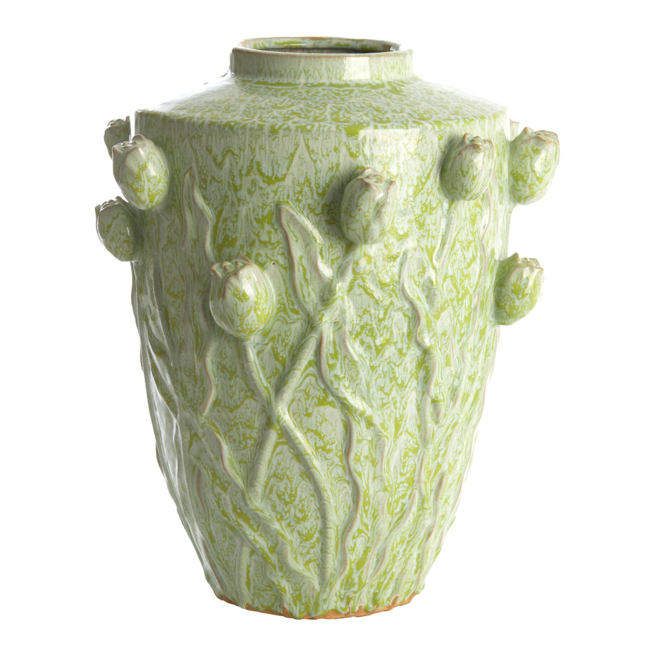 Light & Living Vaas 'Juana' Keramiek, 45cm, kleur Mintgroen afbeelding 
