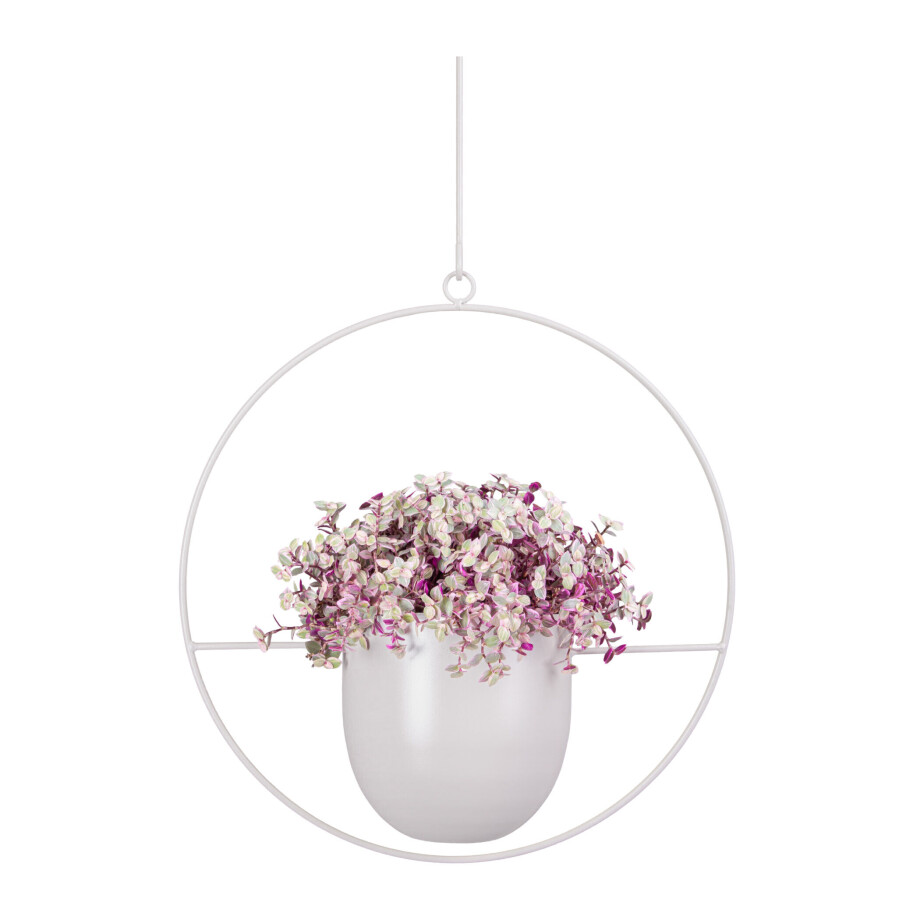 QUVIO Hangende bloempot - Rond - Metaal - Lichtgrijs QUVIO Hangende bloempot - Rond - Metaal - Lichtgrijs afbeelding 1