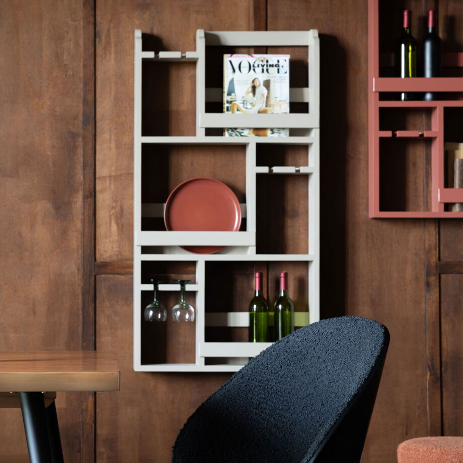 Dutchbone Wijnrek 'Myron' 120 x 80cm, kleur Beige afbeelding 1