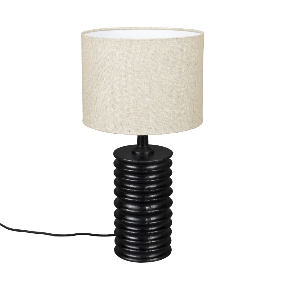 Dutchbone Tafellamp 'Yalu' Linnen, 54cm afbeelding 