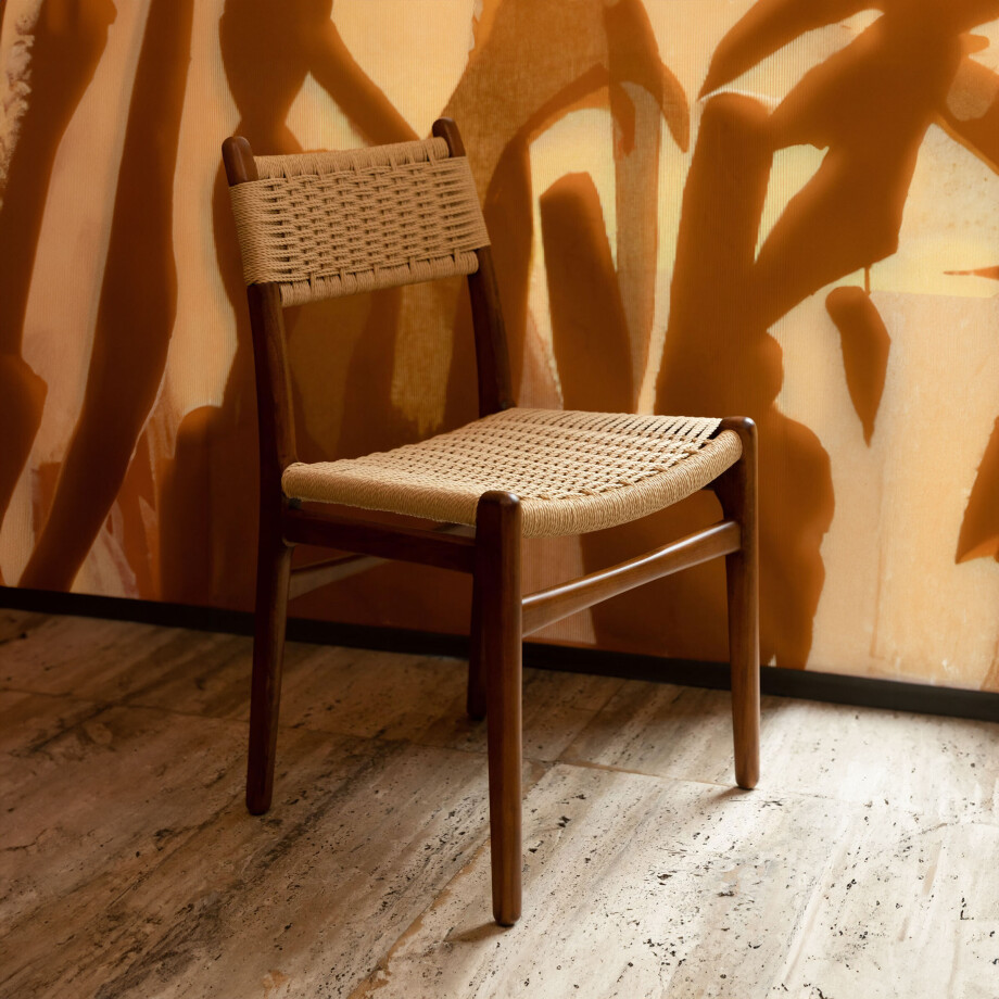 Dutchbone Eetkamerstoel 'Cecile' Beukenhout Dutchbone Eetkamerstoel 'Cecile' Beukenhout afbeelding