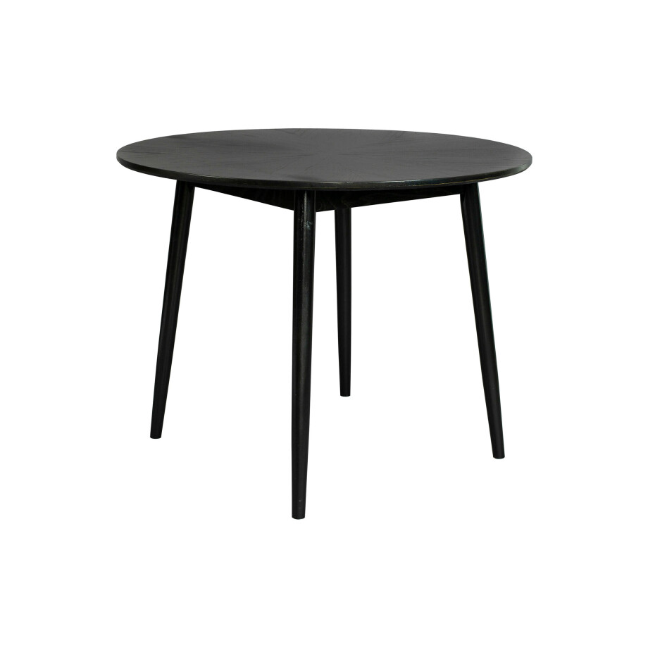 ZILT Ronde Eettafel 'Memo' Eikenhout, 120cm, kleur Zwart ZILT Ronde Eettafel 'Memo' Eikenhout, 120cm, kleur Zwart afbeelding
