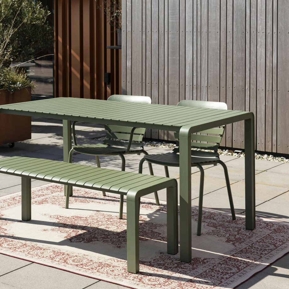 Zuiver Tuintafel 'Vondel' 168 x 87cm, kleur Groen afbeelding 1