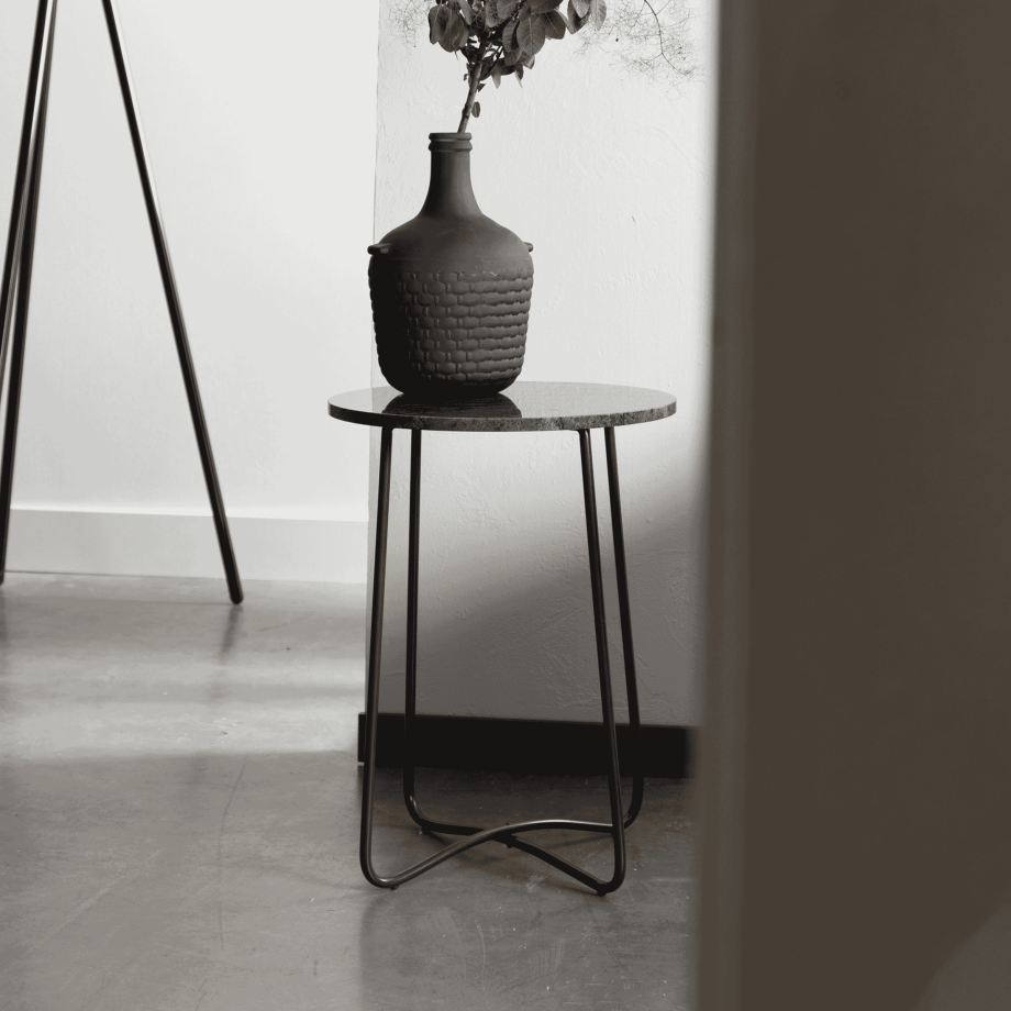 Dutchbone Bijzettafel 'Emerald' Marmer, 41cm Dutchbone Bijzettafel 'Emerald' Marmer, 41cm afbeelding 1