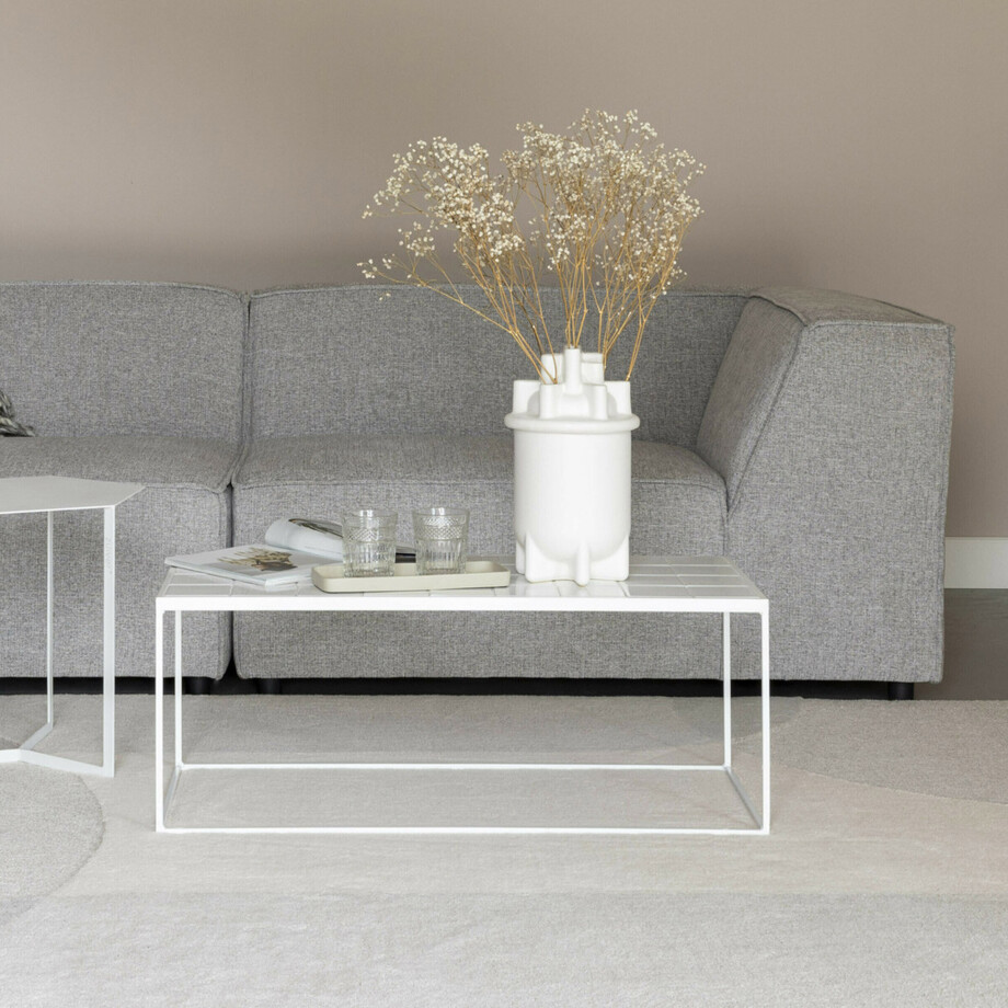 Zuiver Salontafel 'Glazed' Keramiek, 93 x 43cm, kleur Wit afbeelding 1