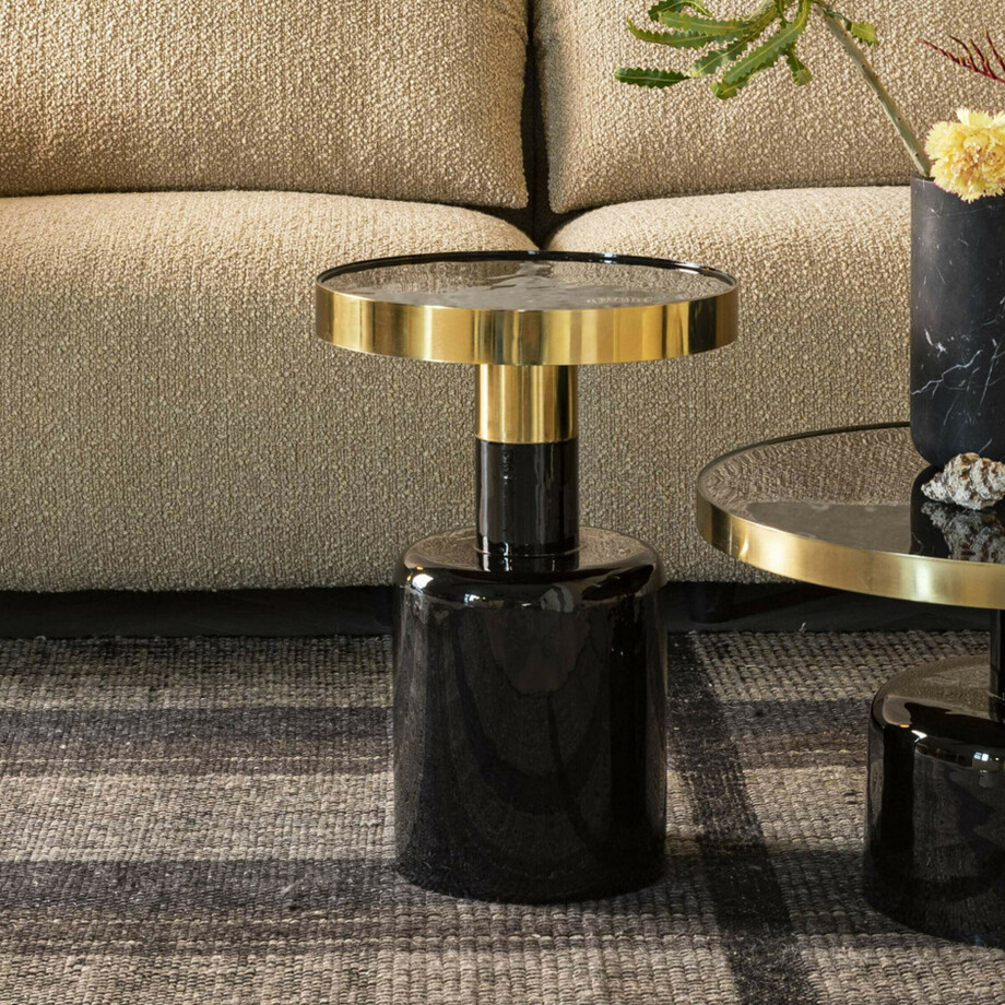 Zuiver Ronde Bijzettafel 'Glam' 36cm, kleur Zwart afbeelding 1